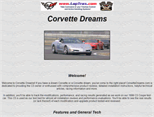 Tablet Screenshot of corvettedreams.com